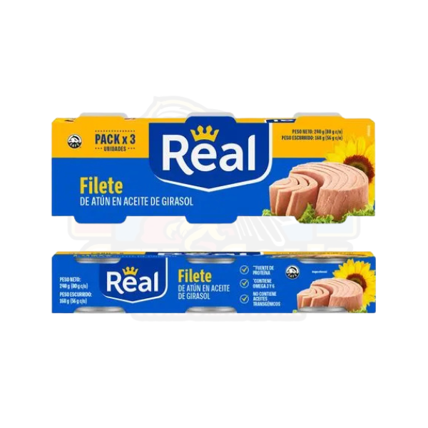 Atún en Aceite de Girasol – Real – 3 unidades