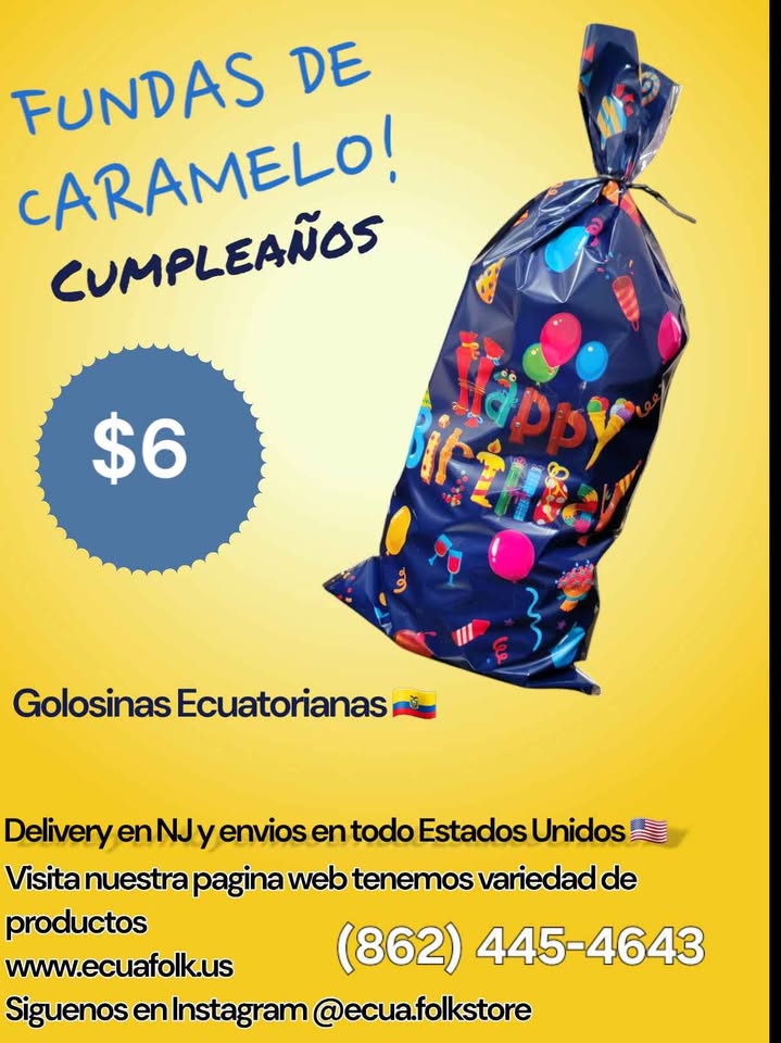 Funda de caramelos Cumpleaños - EcuaFolk