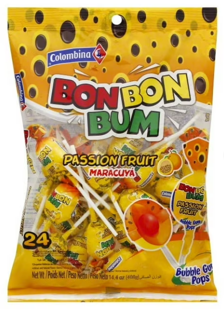 BON BON BUM Passion fruit - 24 count - EcuaFolk