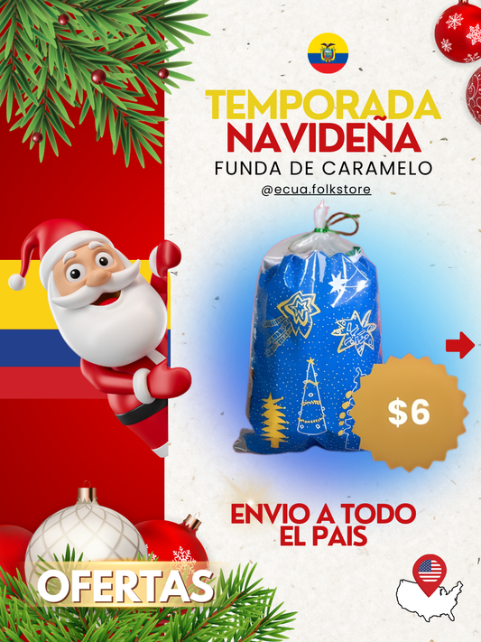 Funda De Caramelos  Ecuatoriana Navidad