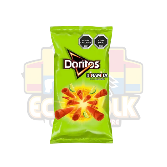 Doritos Dinamita Chili Limón: Compra chips de tortilla picantes y ácidos. El snack crujiente con sabor a chile y limón.