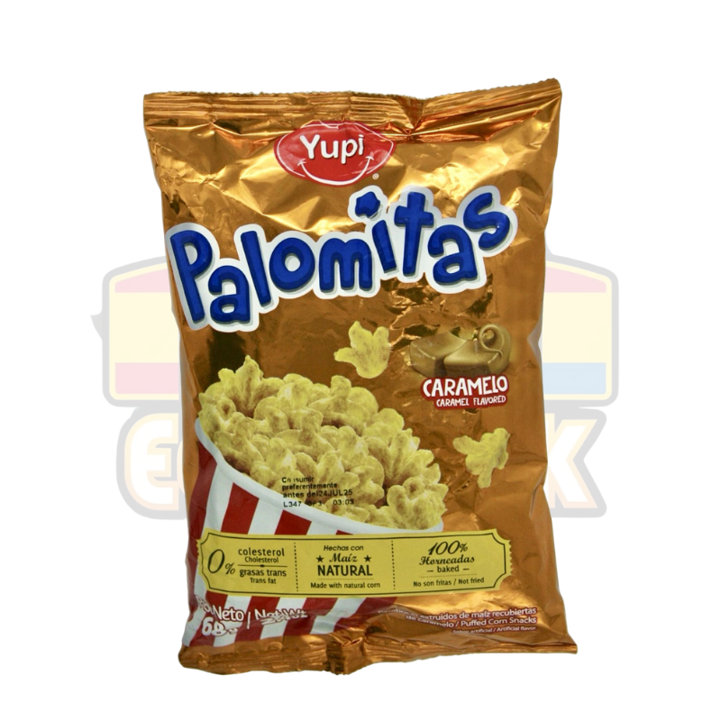 Palomitas Yupi Caramelo es el snack que transforma cualquier momento en una fiesta. Olvídate de los snacks comunes y sumérgete en el sabor auténtico y dulce del caramelo en cada crujiente mordida.