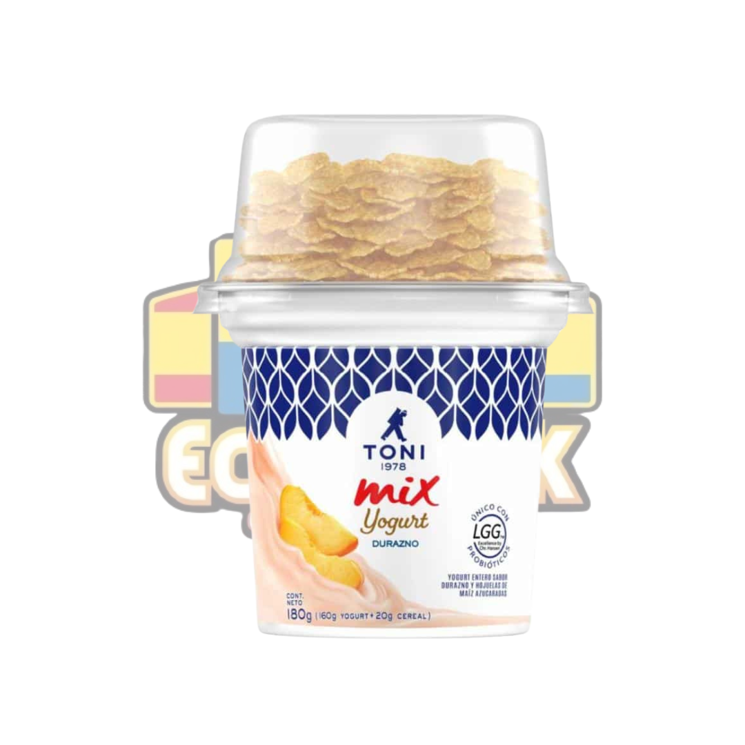 Yogurt Toni Mix con Cornflakes Durazno 180g – Nutritivo y Delicioso