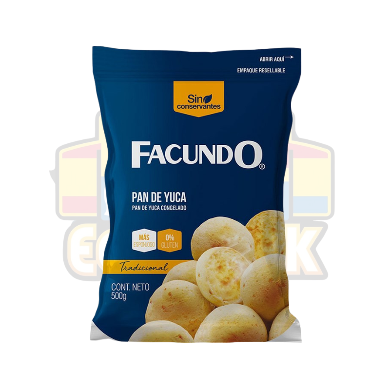 pan de yuca Facundo, pan ecuatoriano tradicional, almidón de yuca, snacks latinos, productos ecuatorianos, comida típica